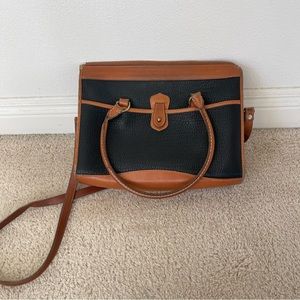Dooney & Bourke Vintage hard pebbled leather brown and black authentic